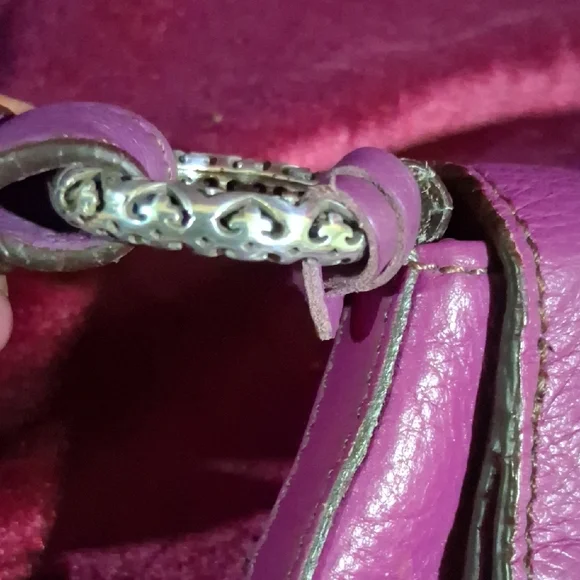 Brighton Purple Crossbody Bag with Tassel Charm - Picture 7 of 13